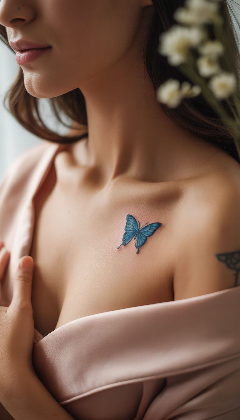 Tiny Blue Butterfly