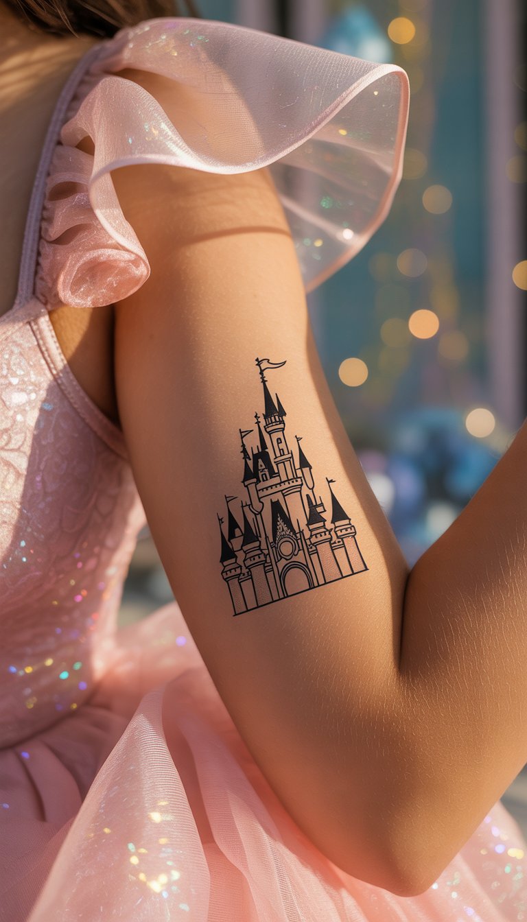 Tiny Castle Tattoo