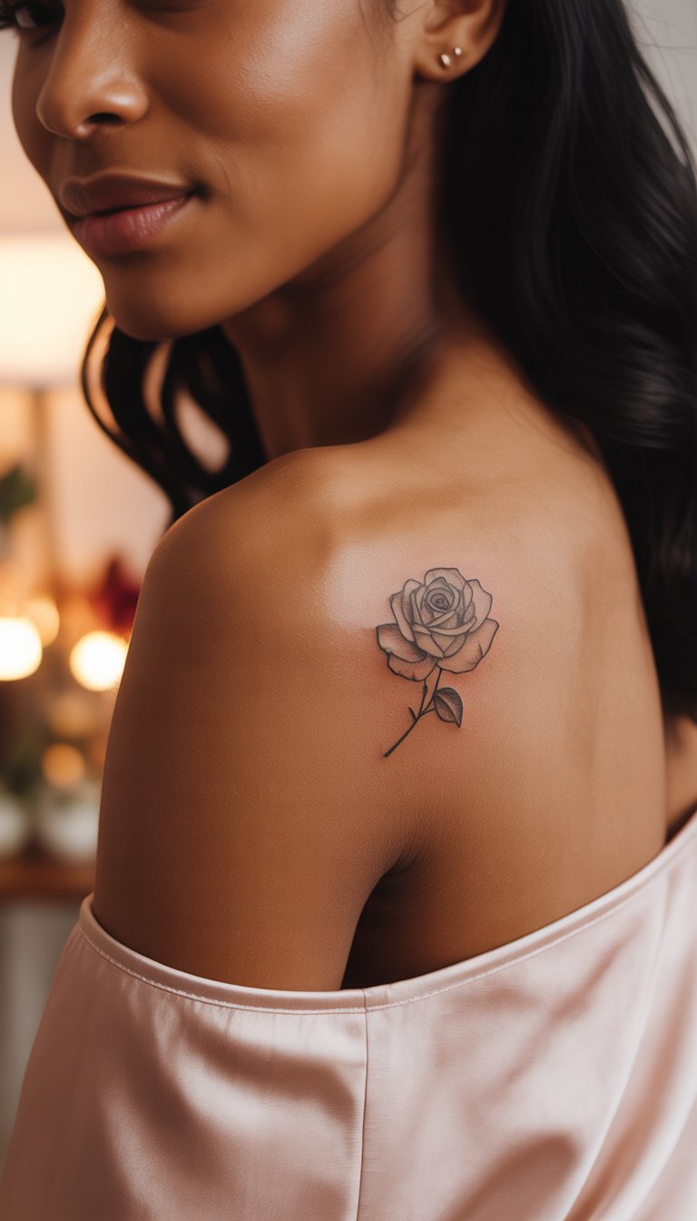 Tiny Rose Tattoo