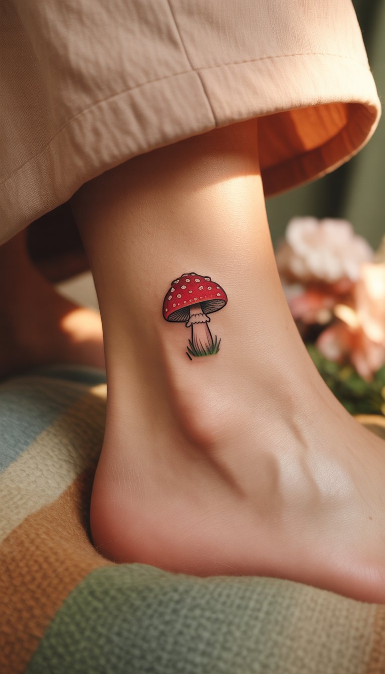 Tiny Toadstool Tattoo