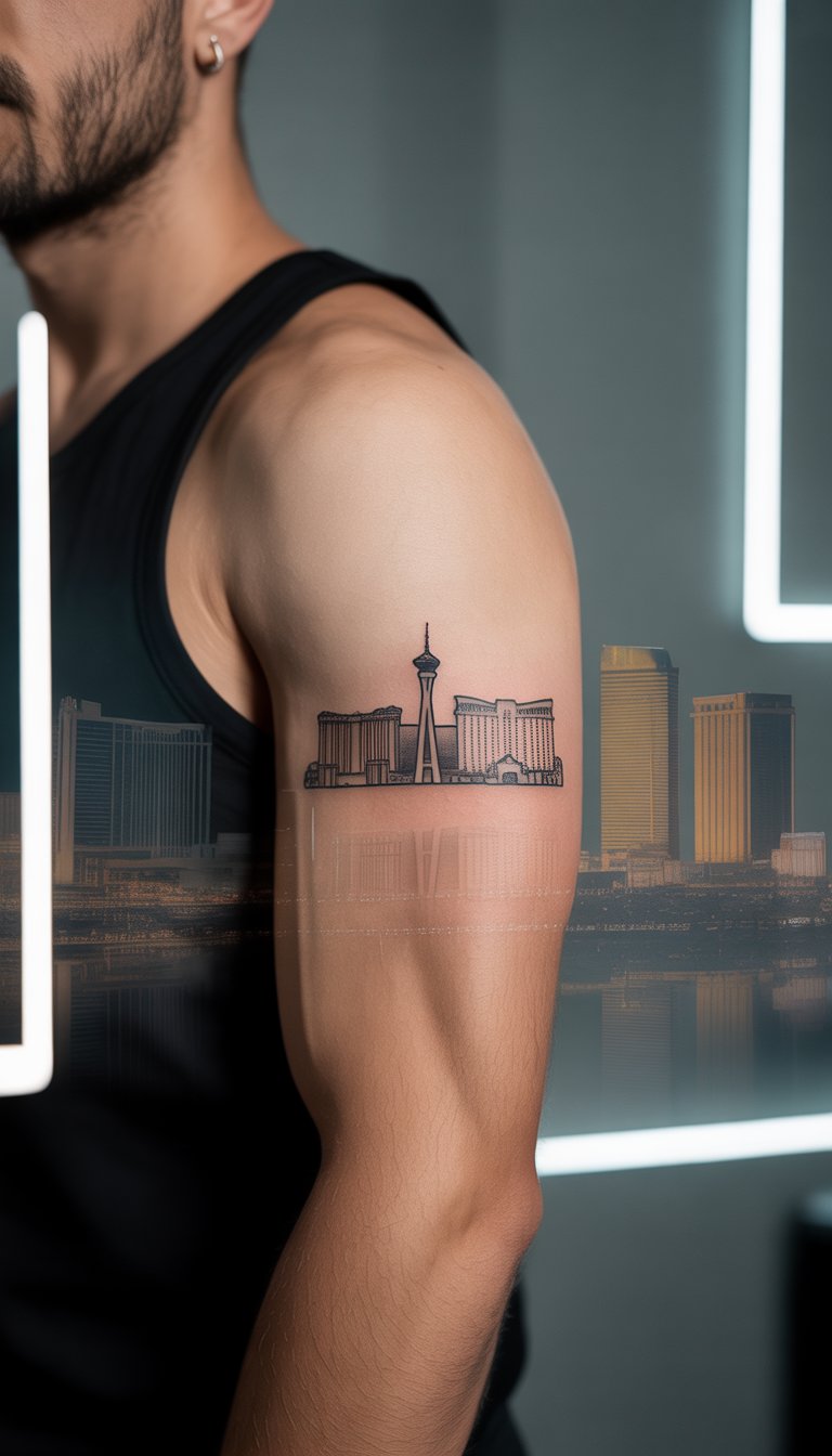 Vegas Skyline Silhouette