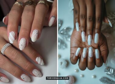 White Christmas Nails Designs