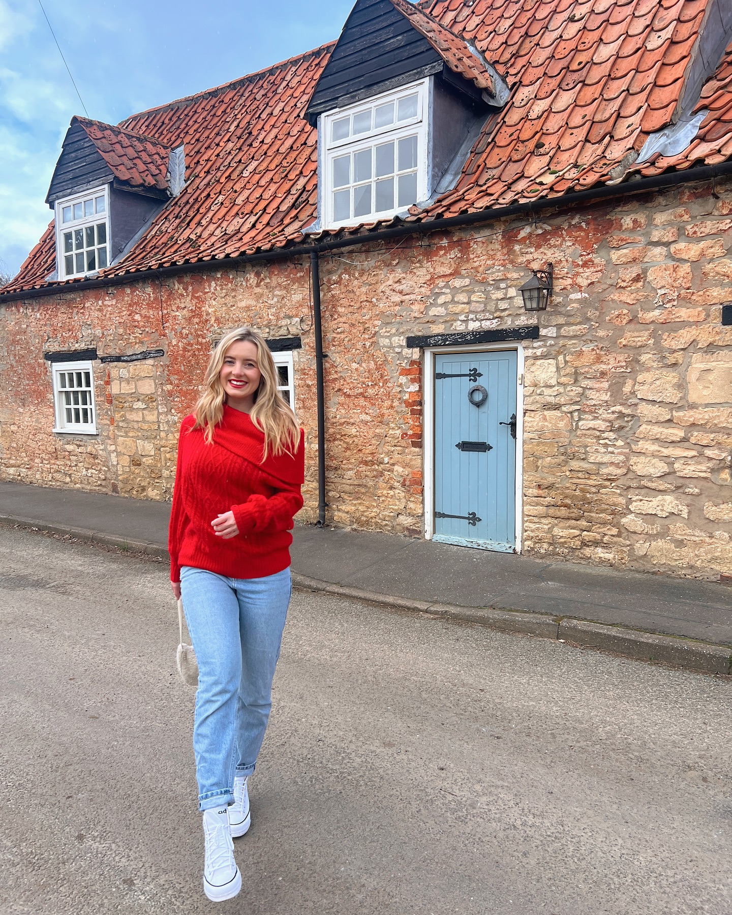 Off Shoulder Top With Straight leg Denim