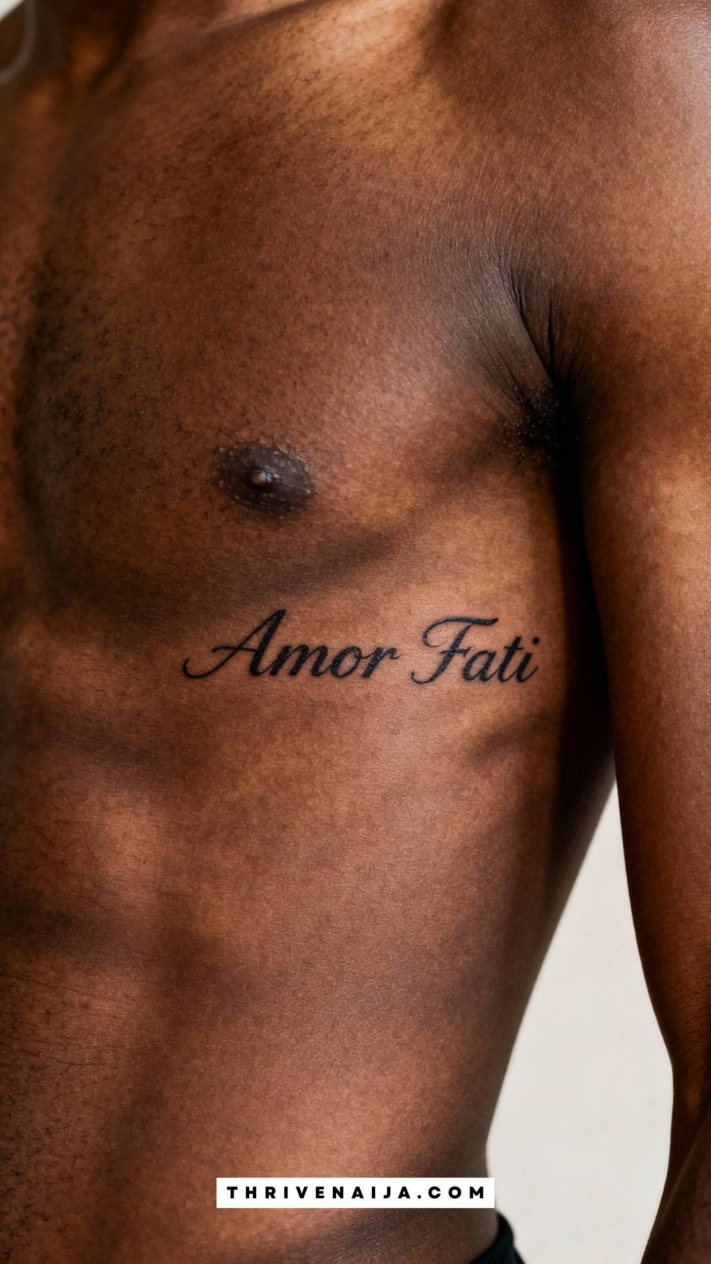“Amor Fati” Rib Tattoo