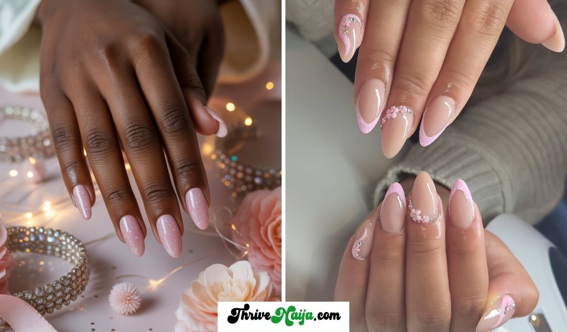 Baby Pink Almond Nails Design Ideas