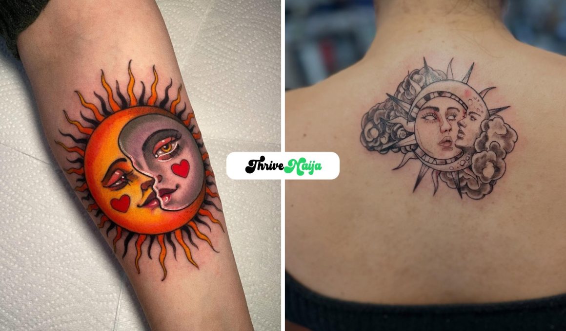 Beautiful Sun and Moon Tattoo Ideas