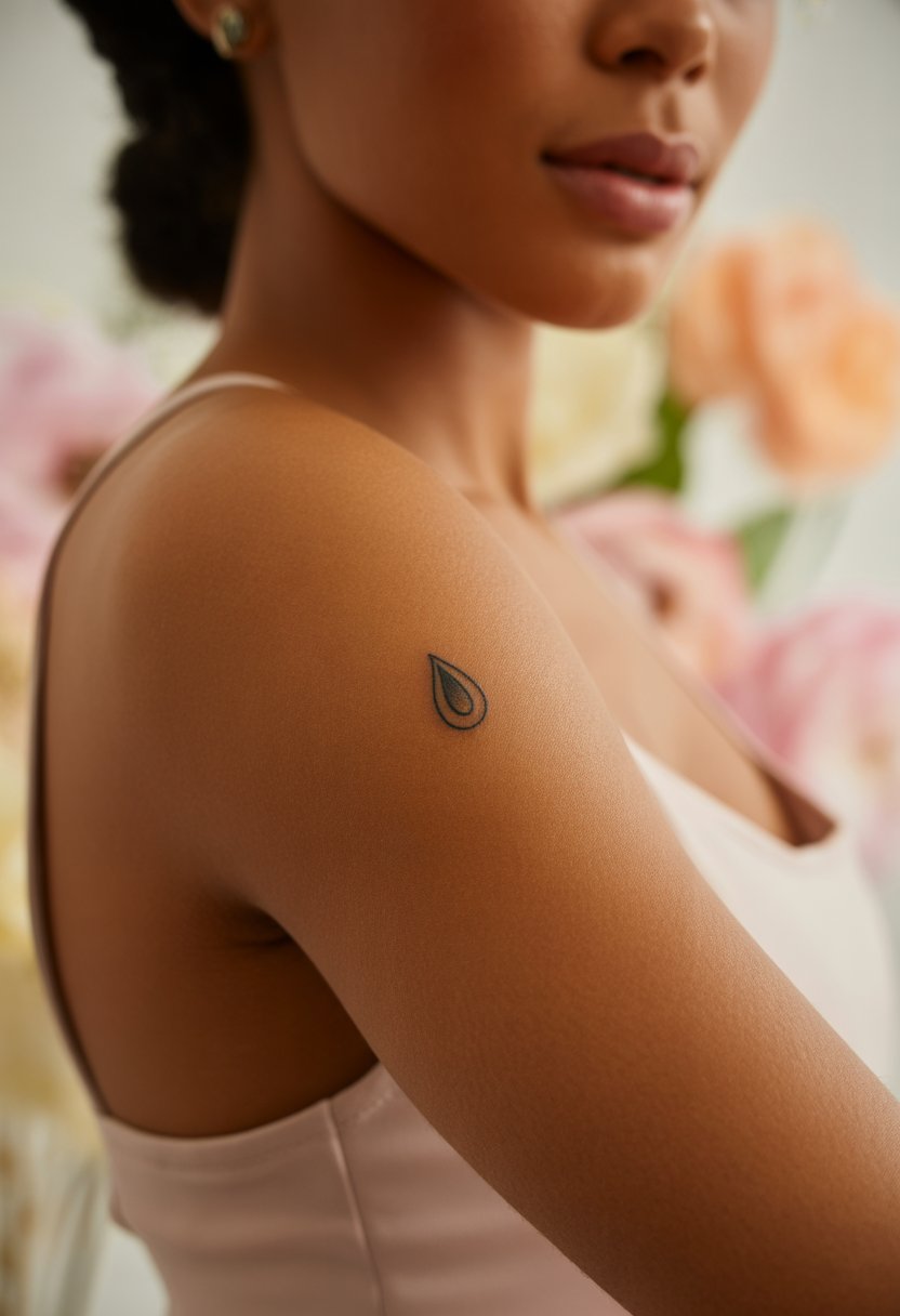 Black Tear Drop Under-Arm Tattoo