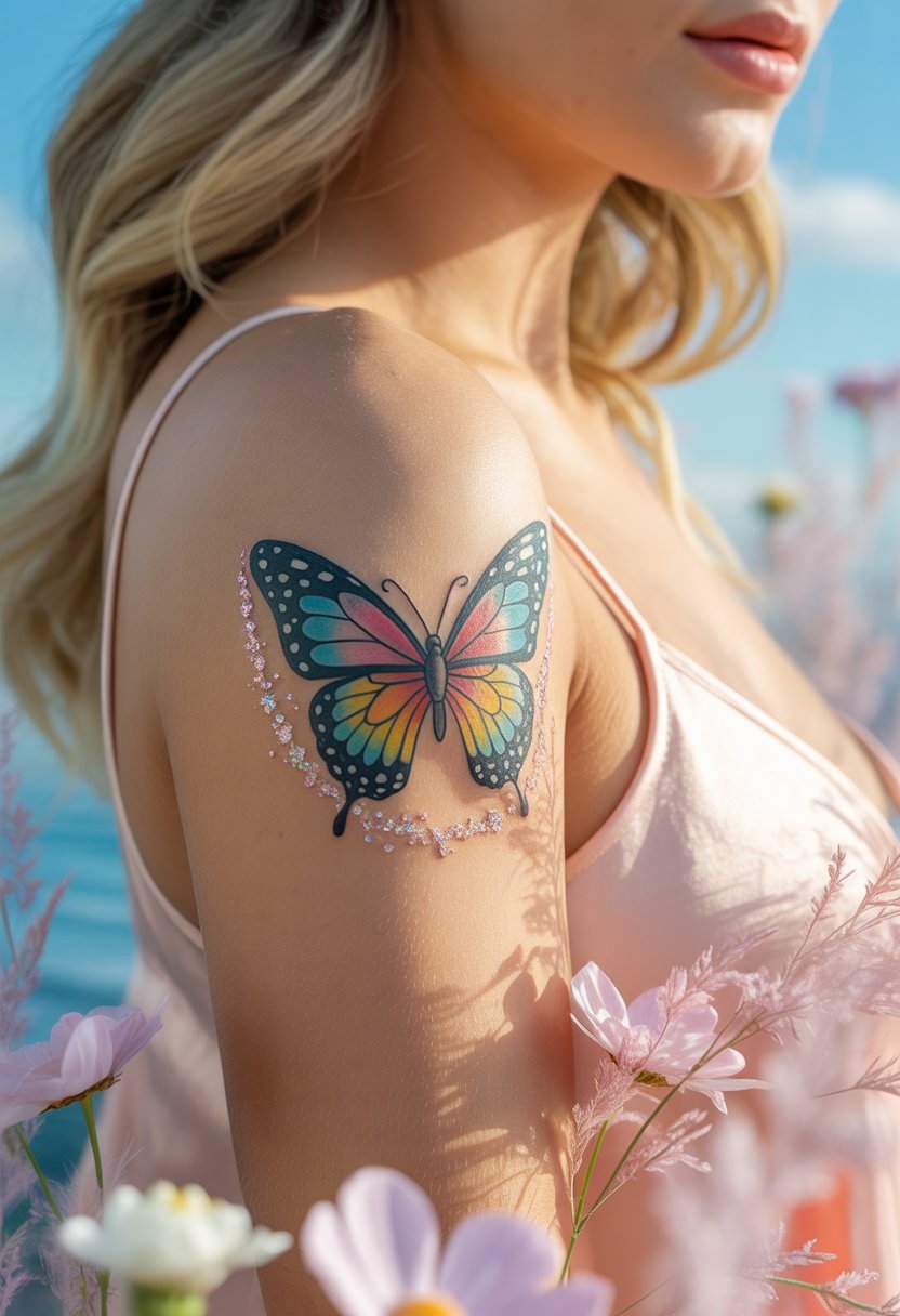 Butterfly With Sparkle Accents