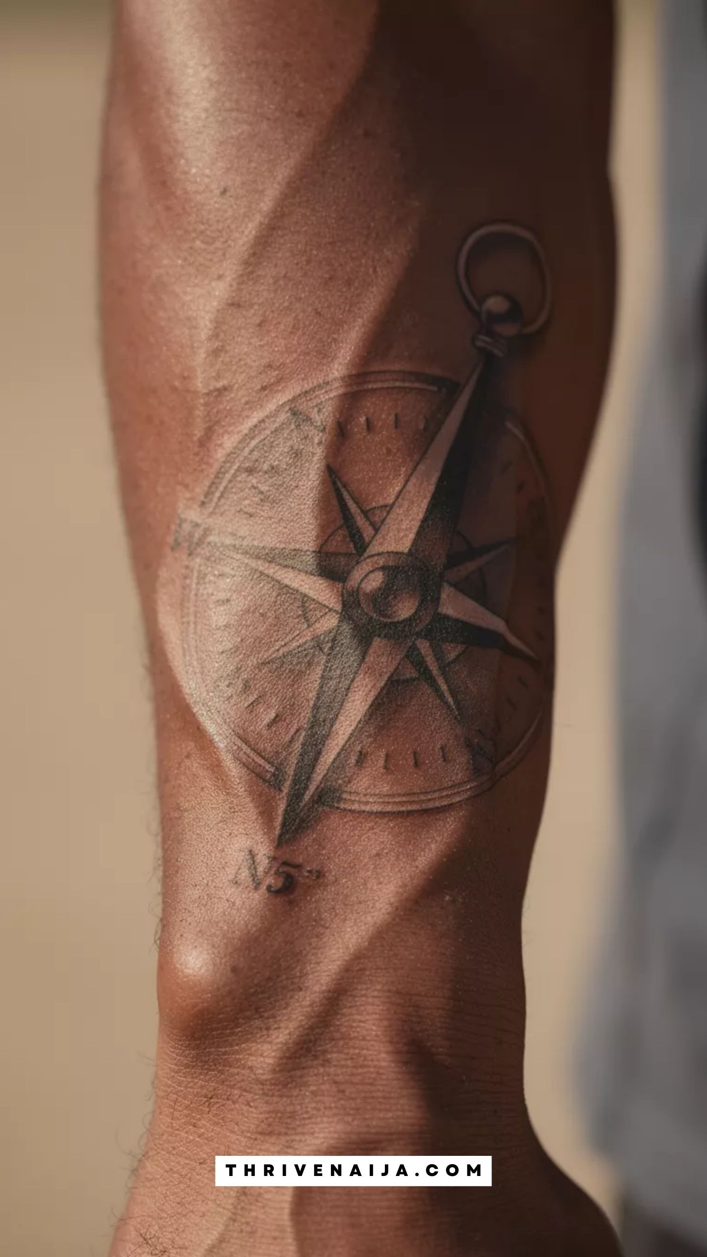 Compass Needle and North Star Tattoo