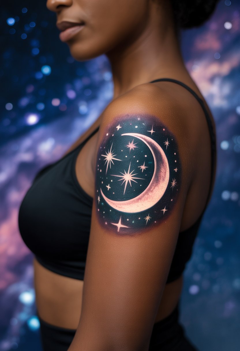 Crescent Moon + Stars