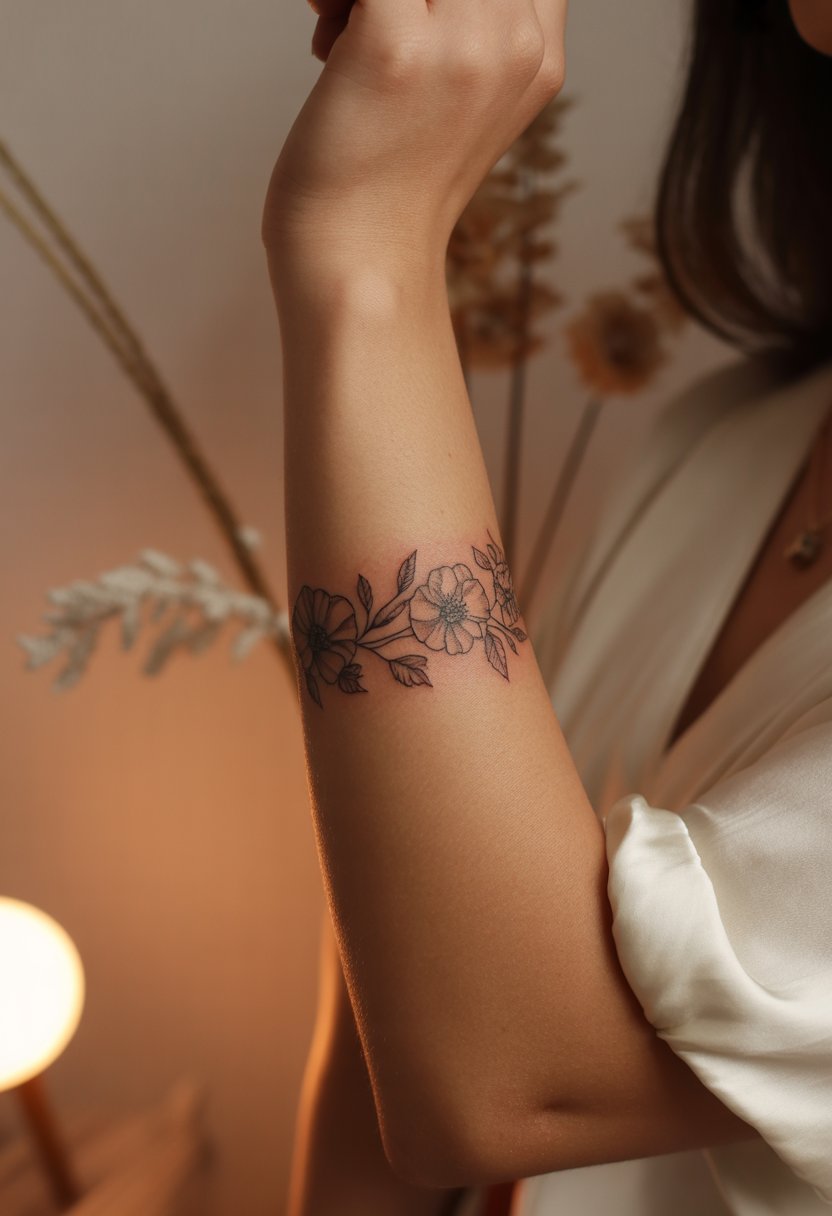 Floral Band Tattoo