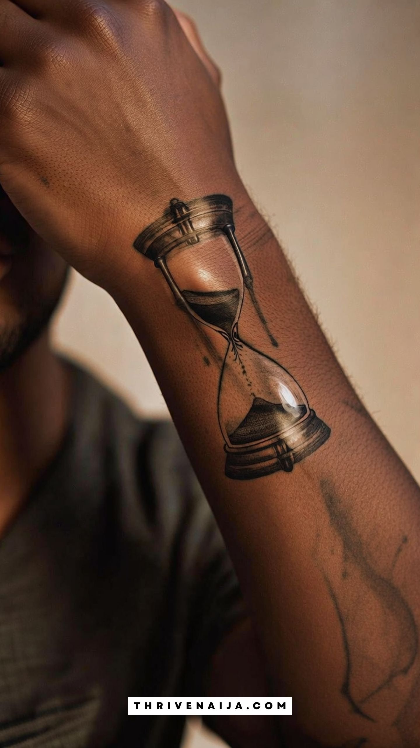 Hourglass With No Sand Wrist Tattoo