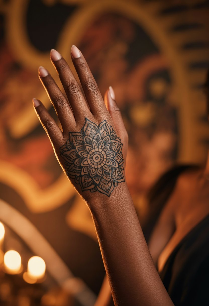 Mandala Half-Hand Design