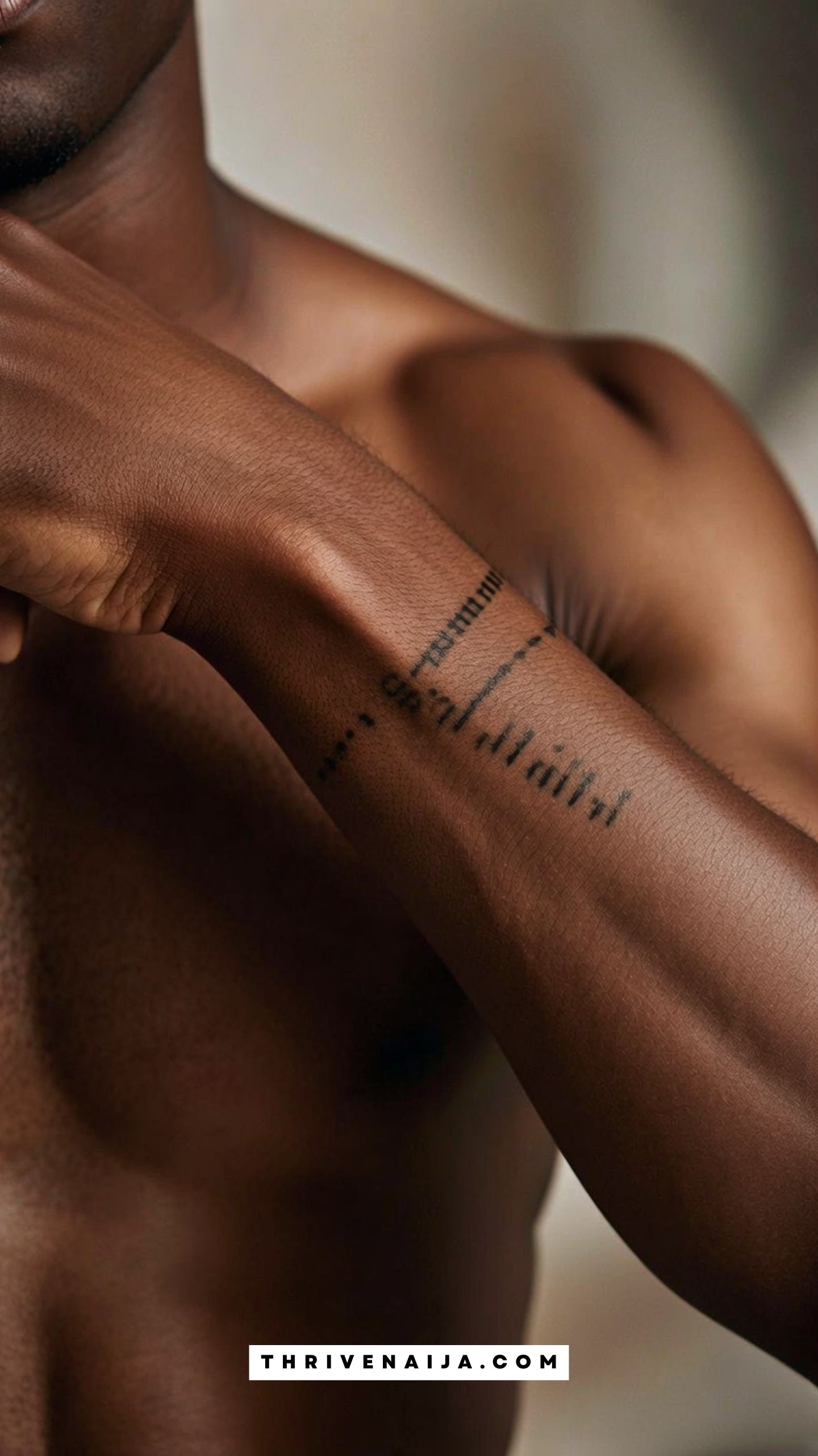 Morse Code Word Forearm Tattoo
