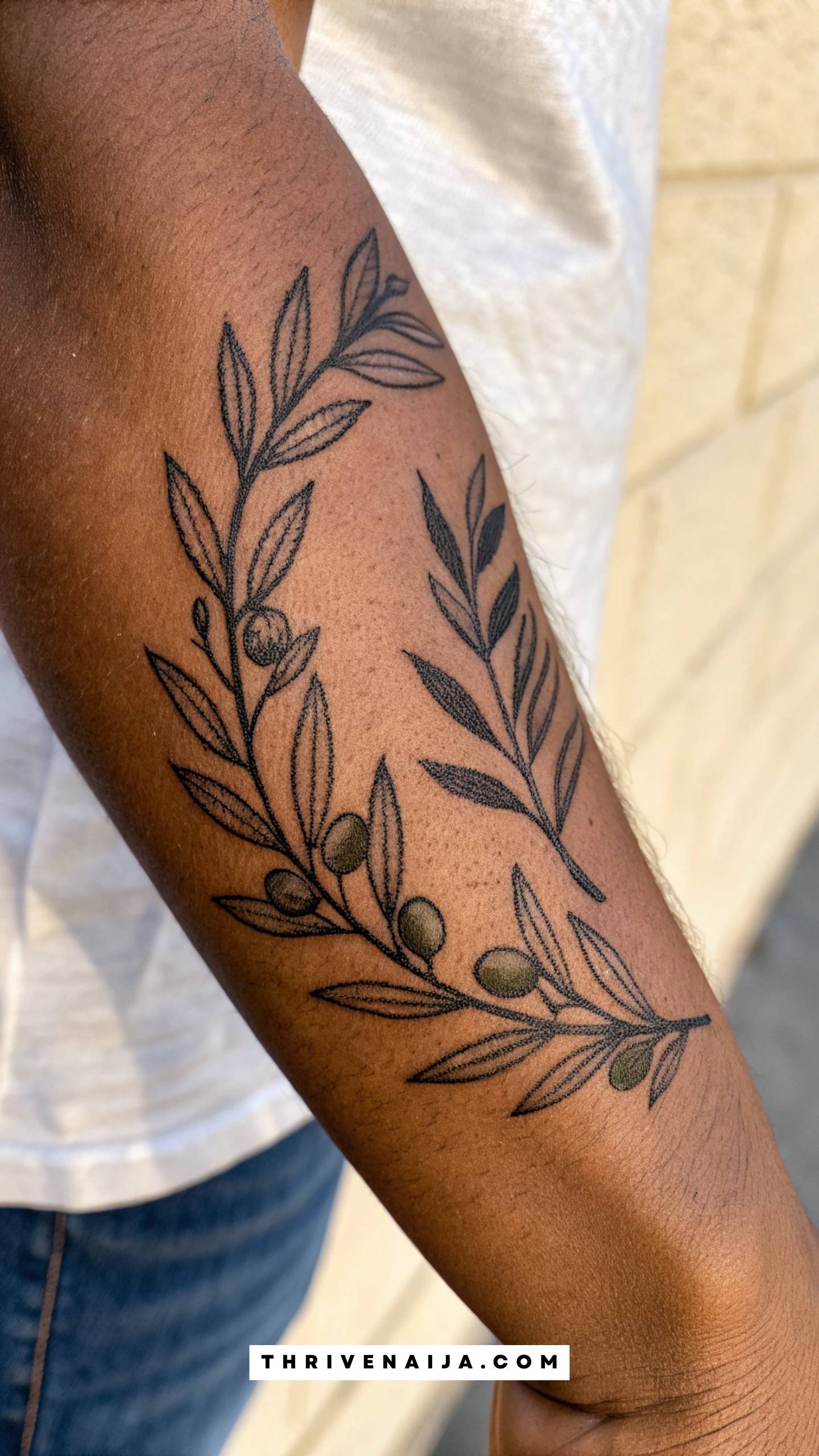 Olive Branch Wrist Tattoo