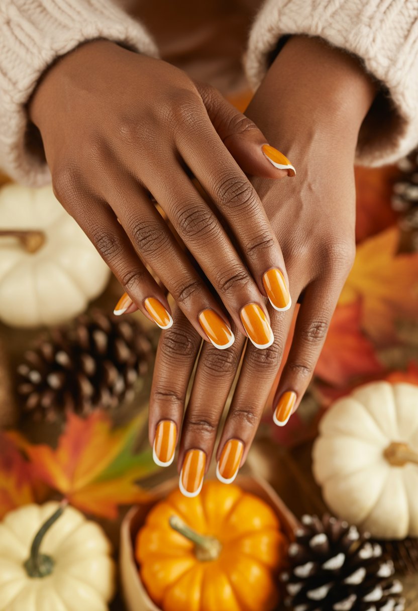 Pumpkin Chrome With White Outlines