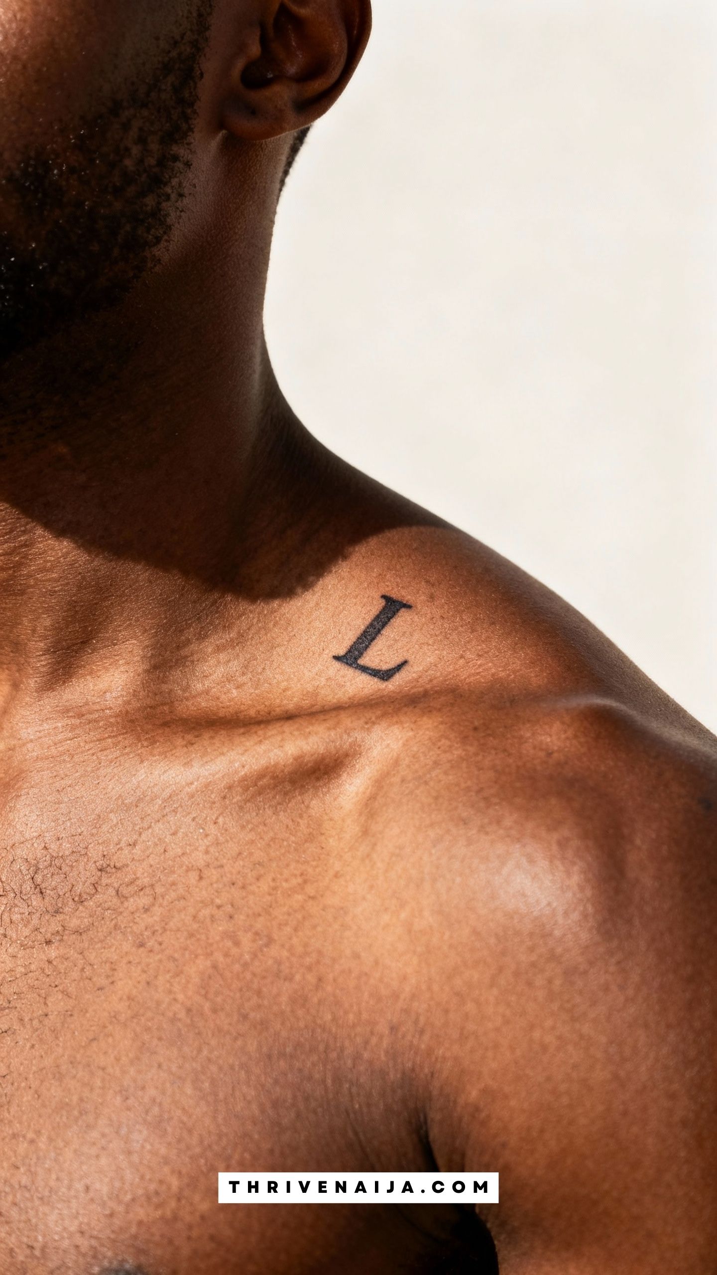Shared Initials Collarbone Tattoo