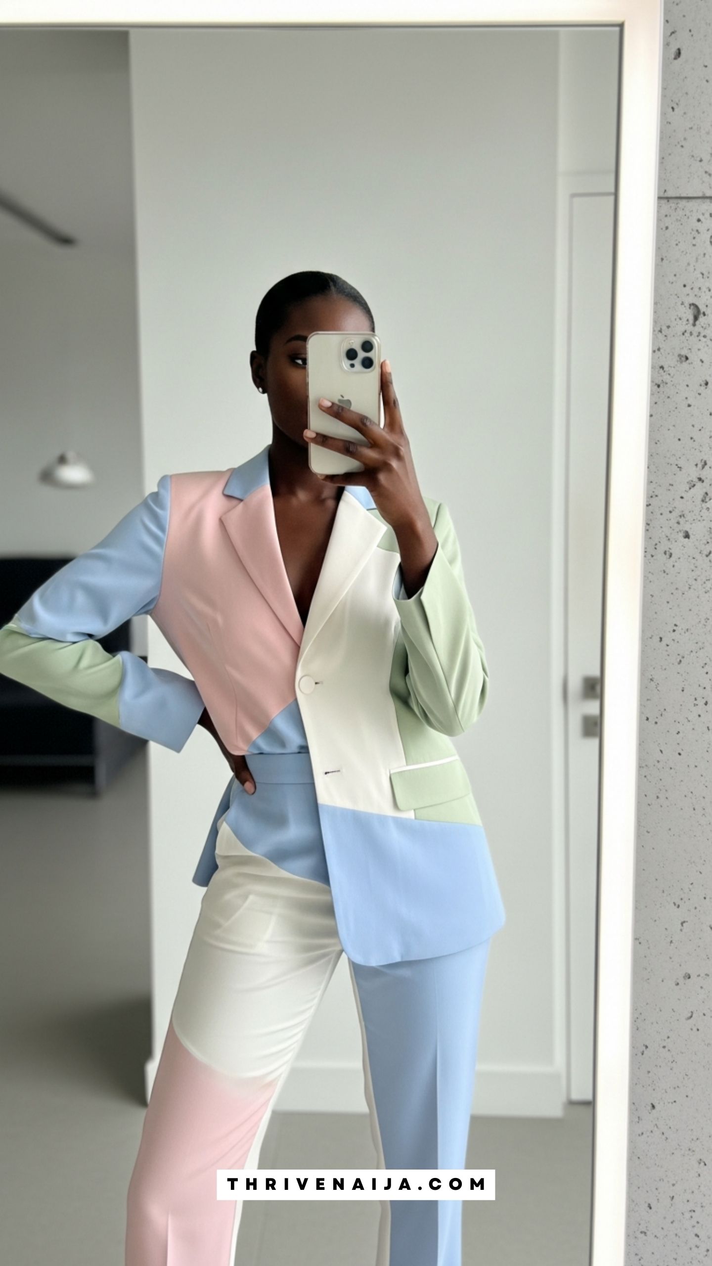 Soft Color Block Outfit With Clean Lines