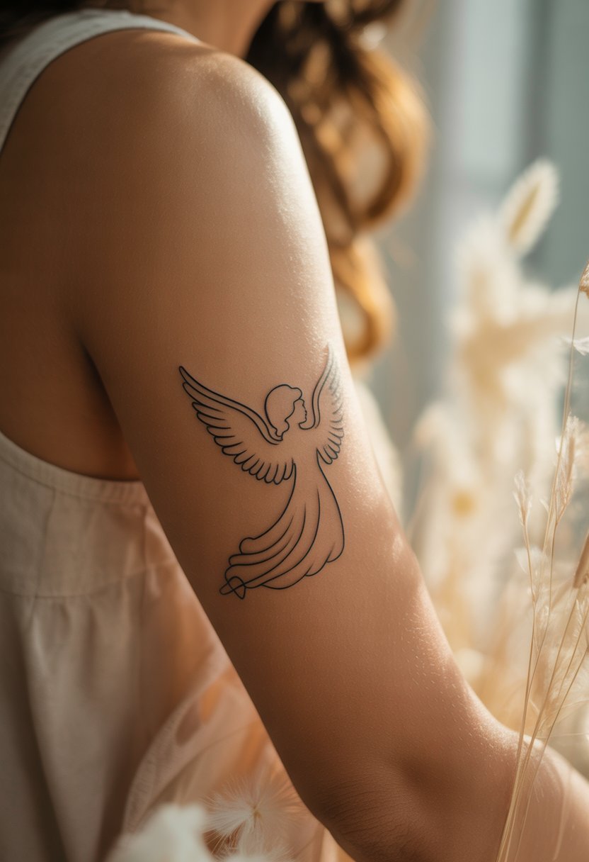 Starry Angel Outline