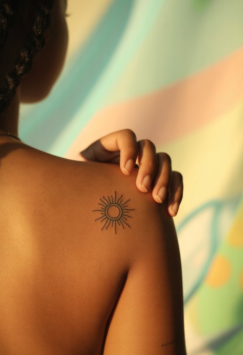 Sun Symbol on Back of Hand