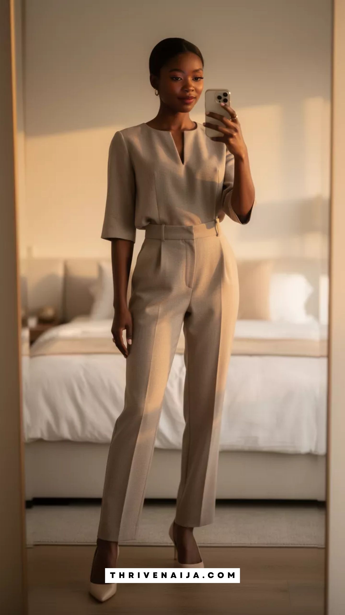 Tailored Jumpsuit With a Modest Neckline