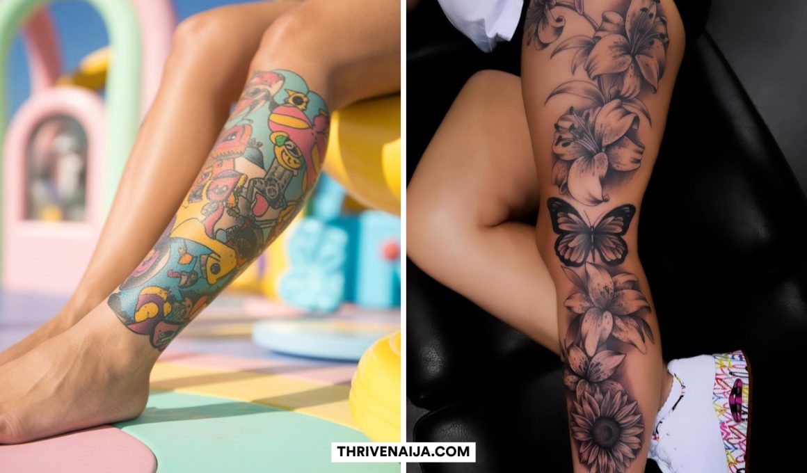 Women Leg Sleeve Tattoo Ideas