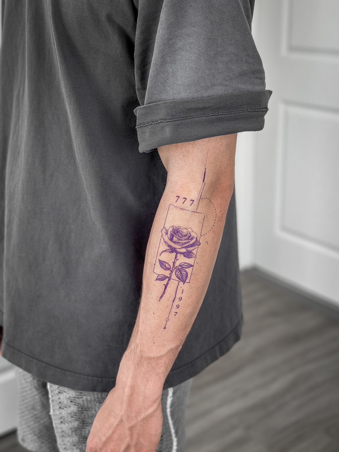777" Rose Tattoo