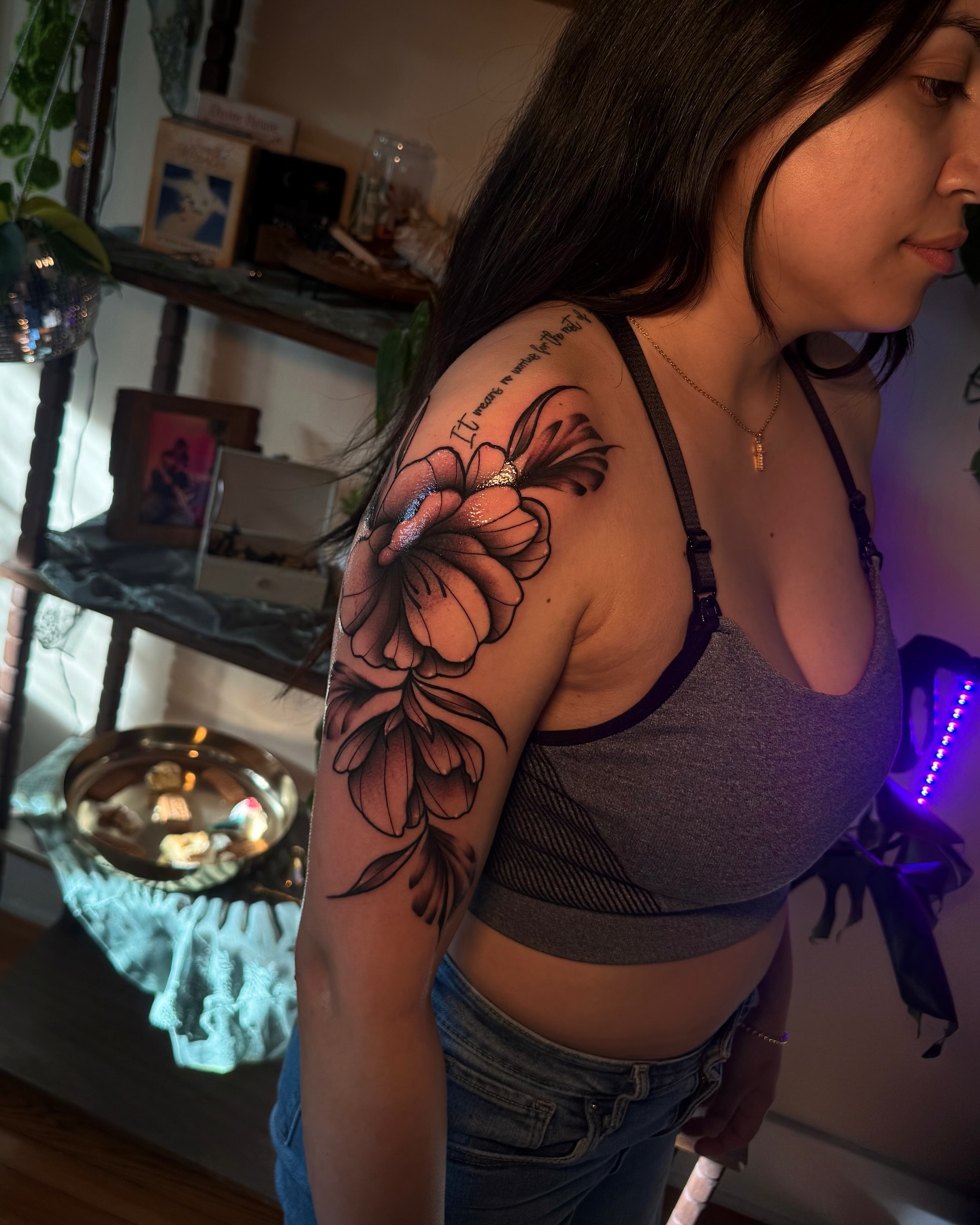 Floral Arm Piece Tattoo
