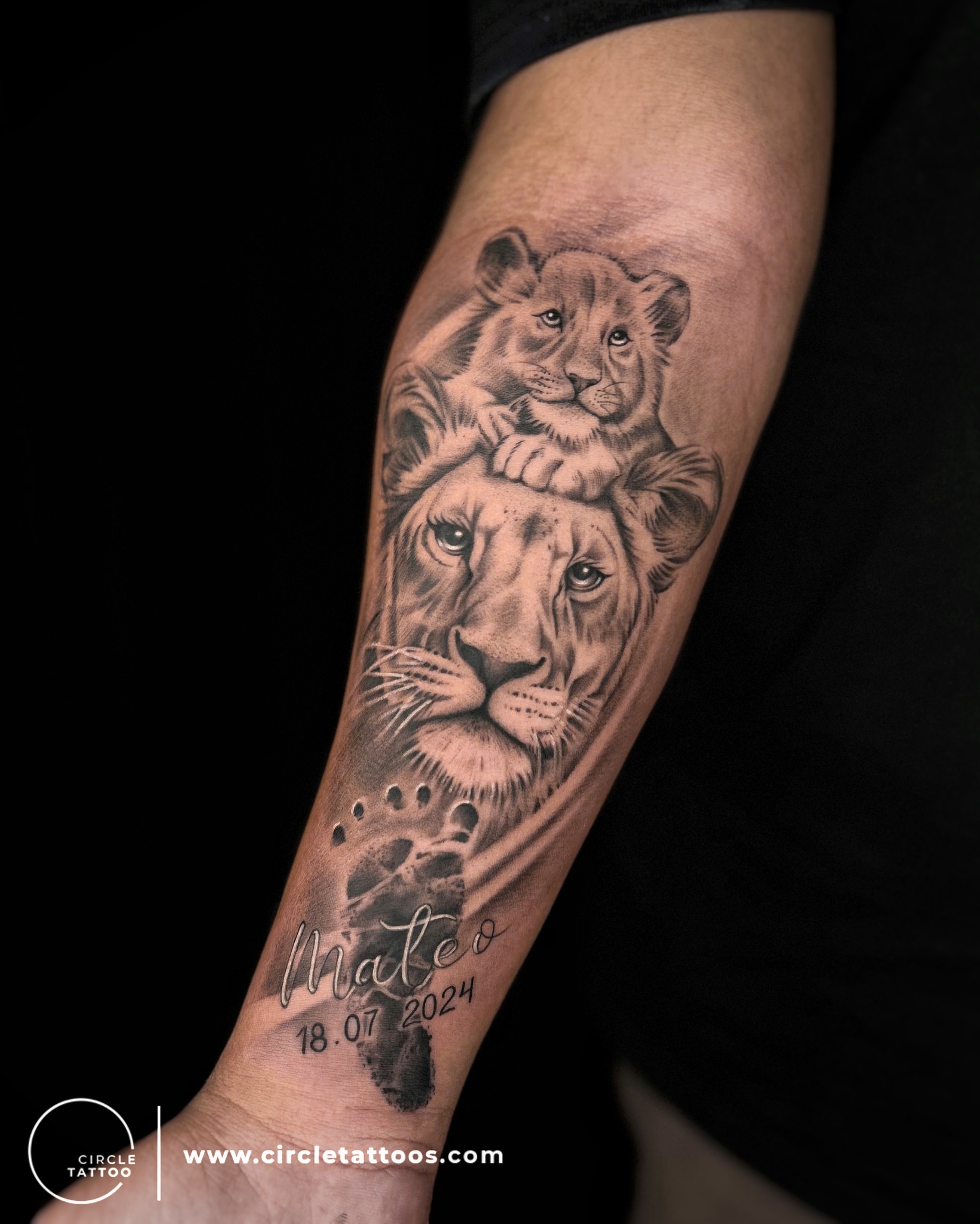 Custom Father and Son Tattoo