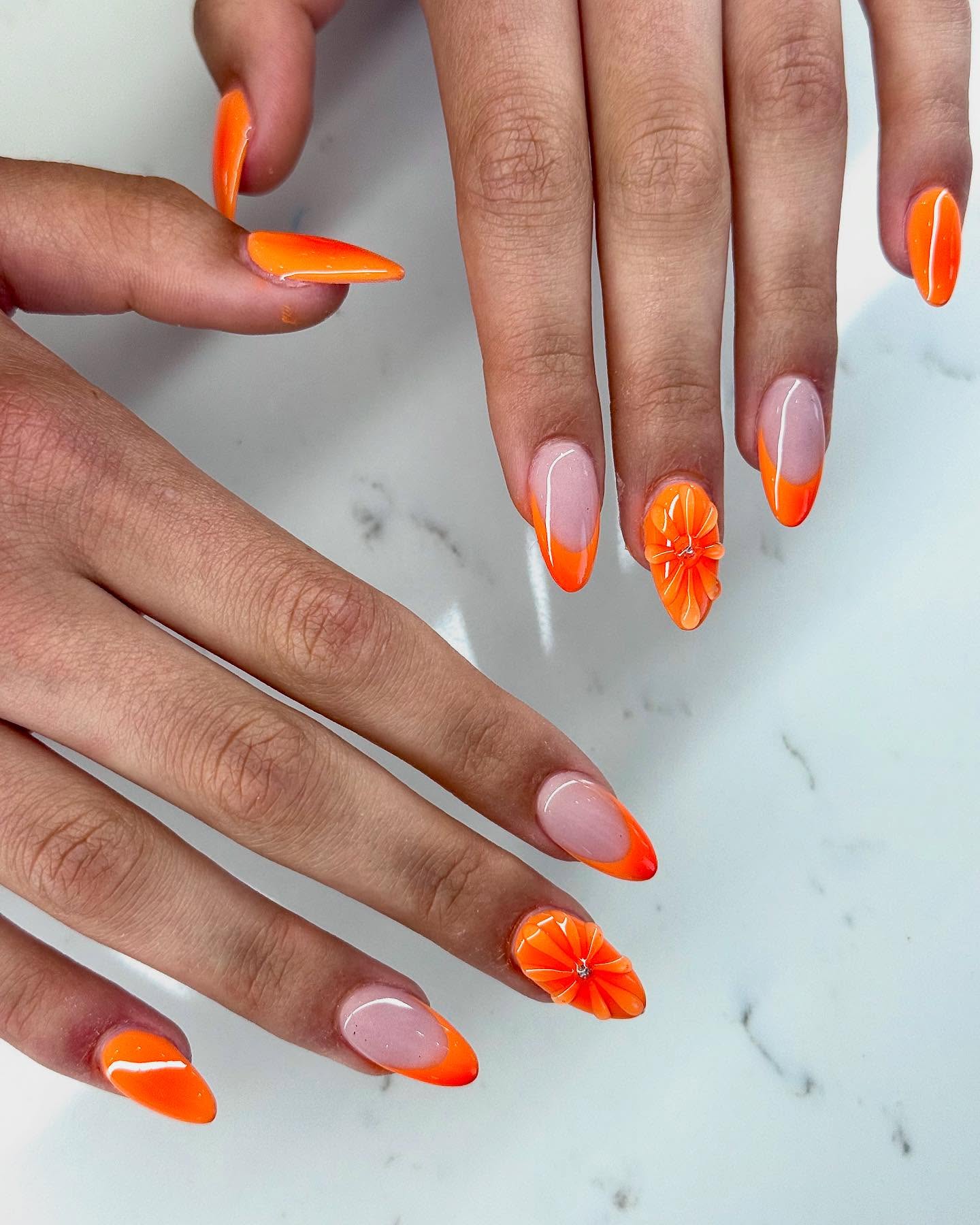 zesty orange nails