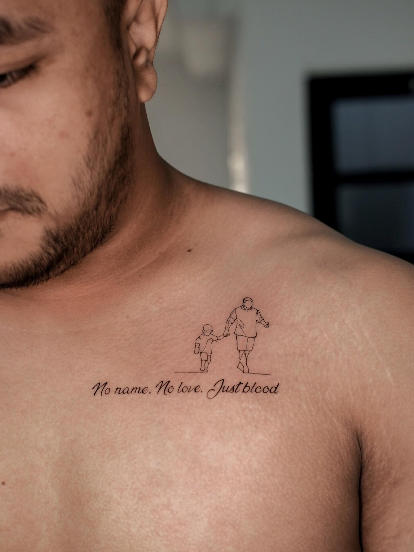 Dad and Son Portrait Tattoo