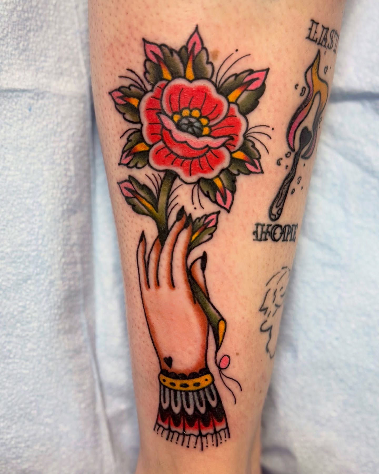 Red Poppy Tattoo Design