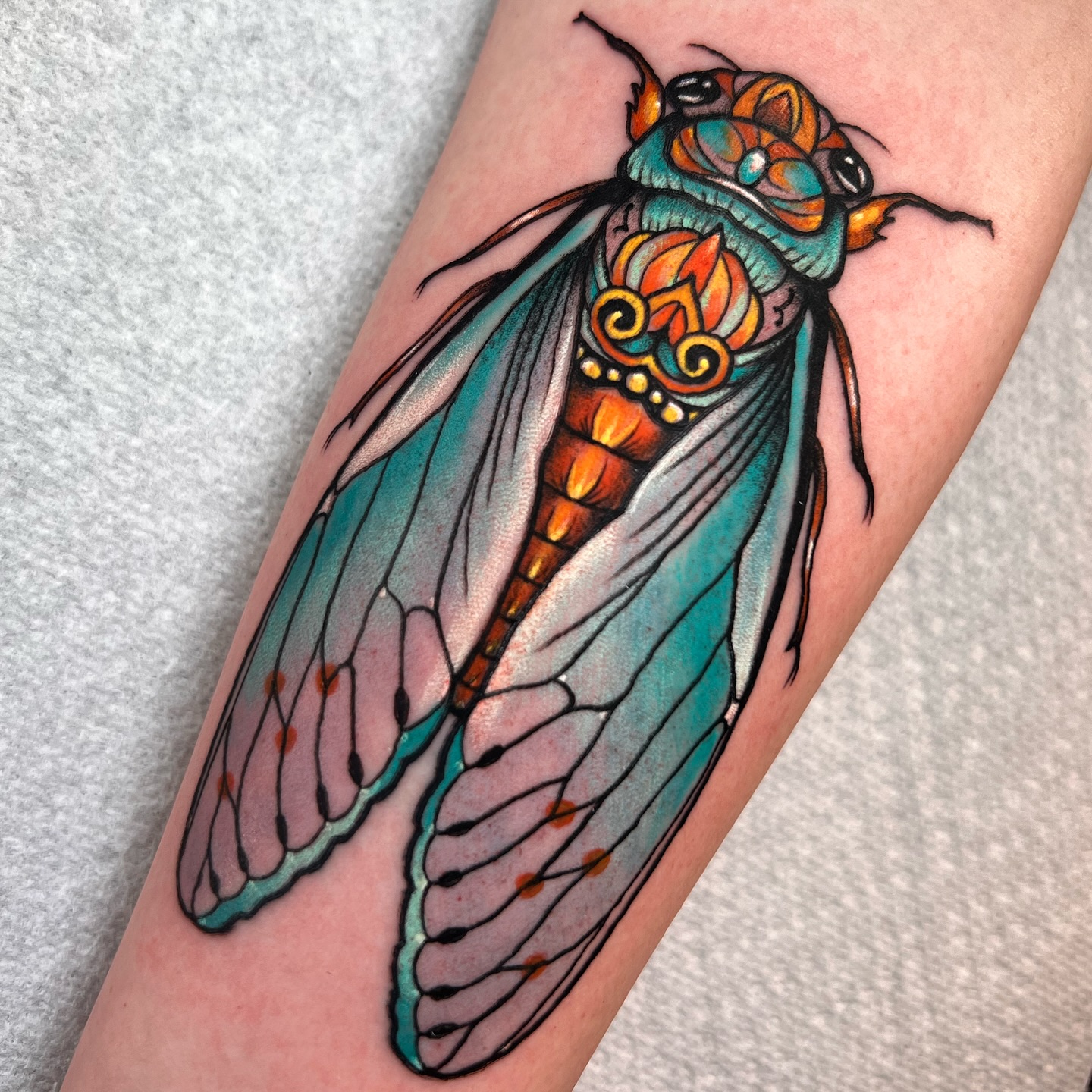 Cicada Bug Tattoo Design