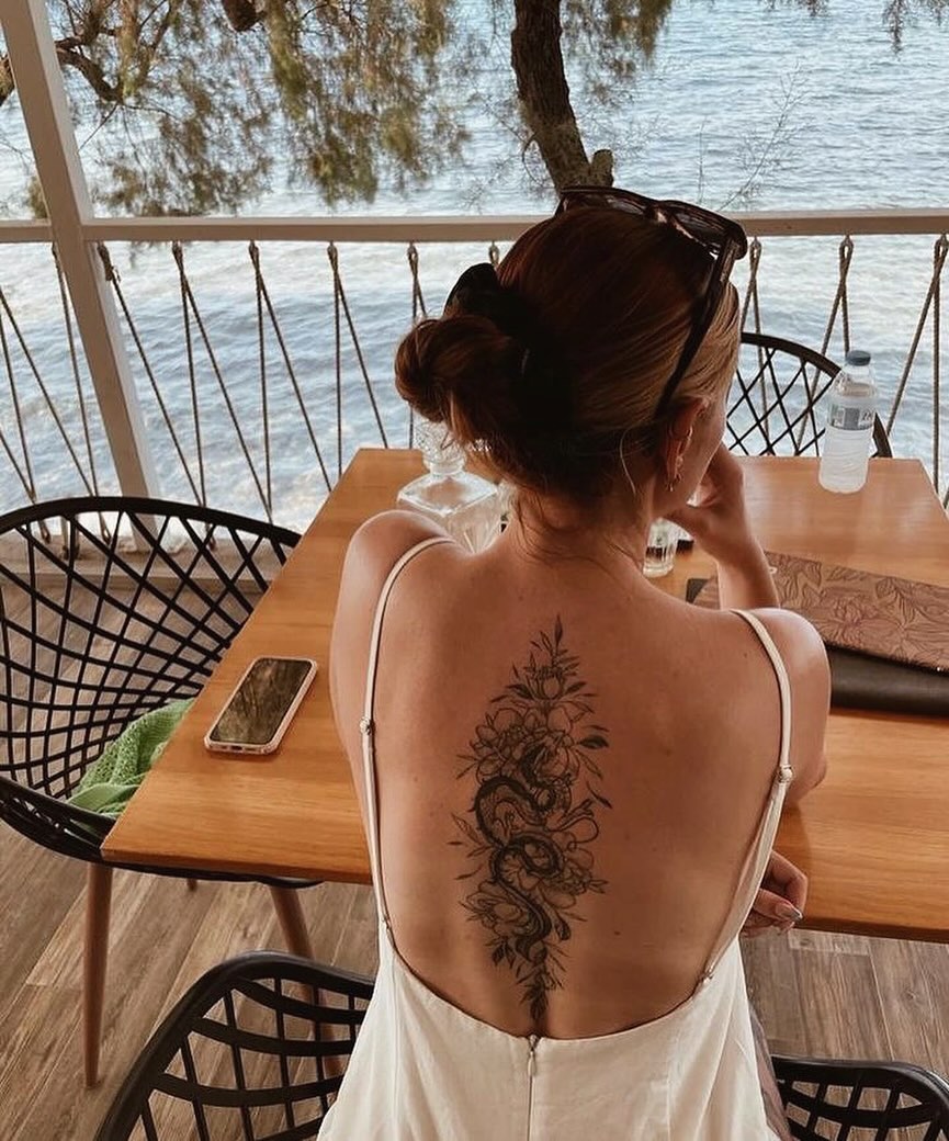 Stunning Dragon Back Tattoo