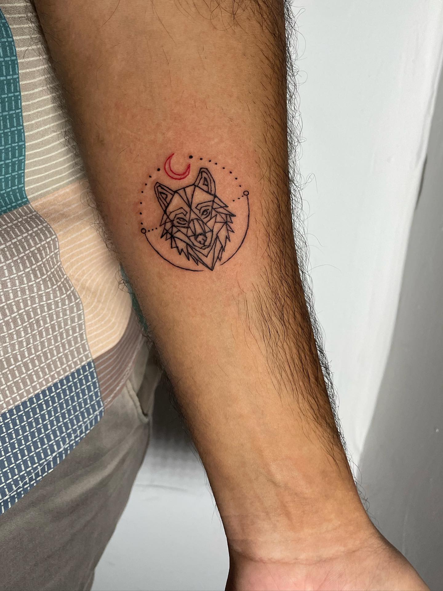 Wolf and Moon Tattoo