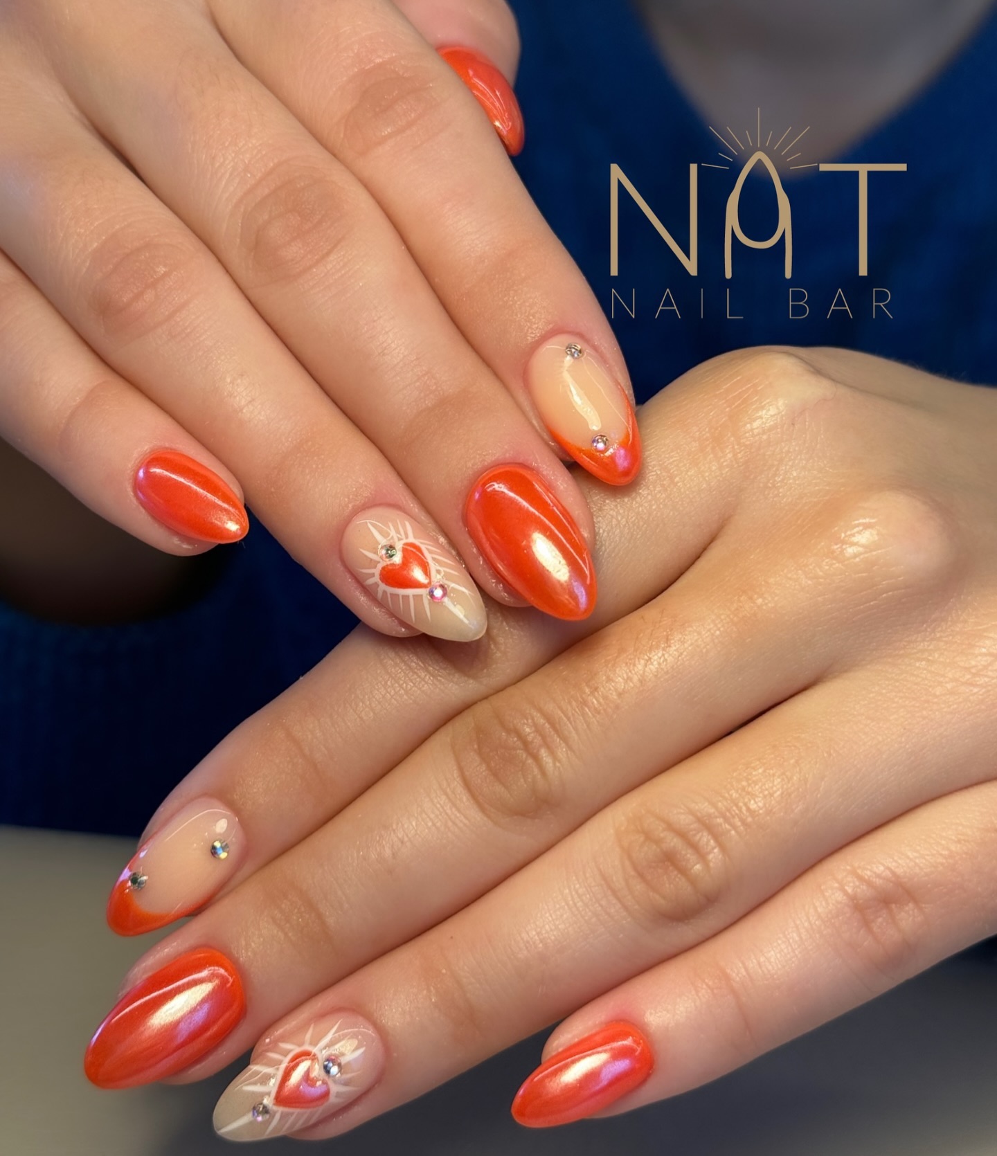 French Tip Orange Set