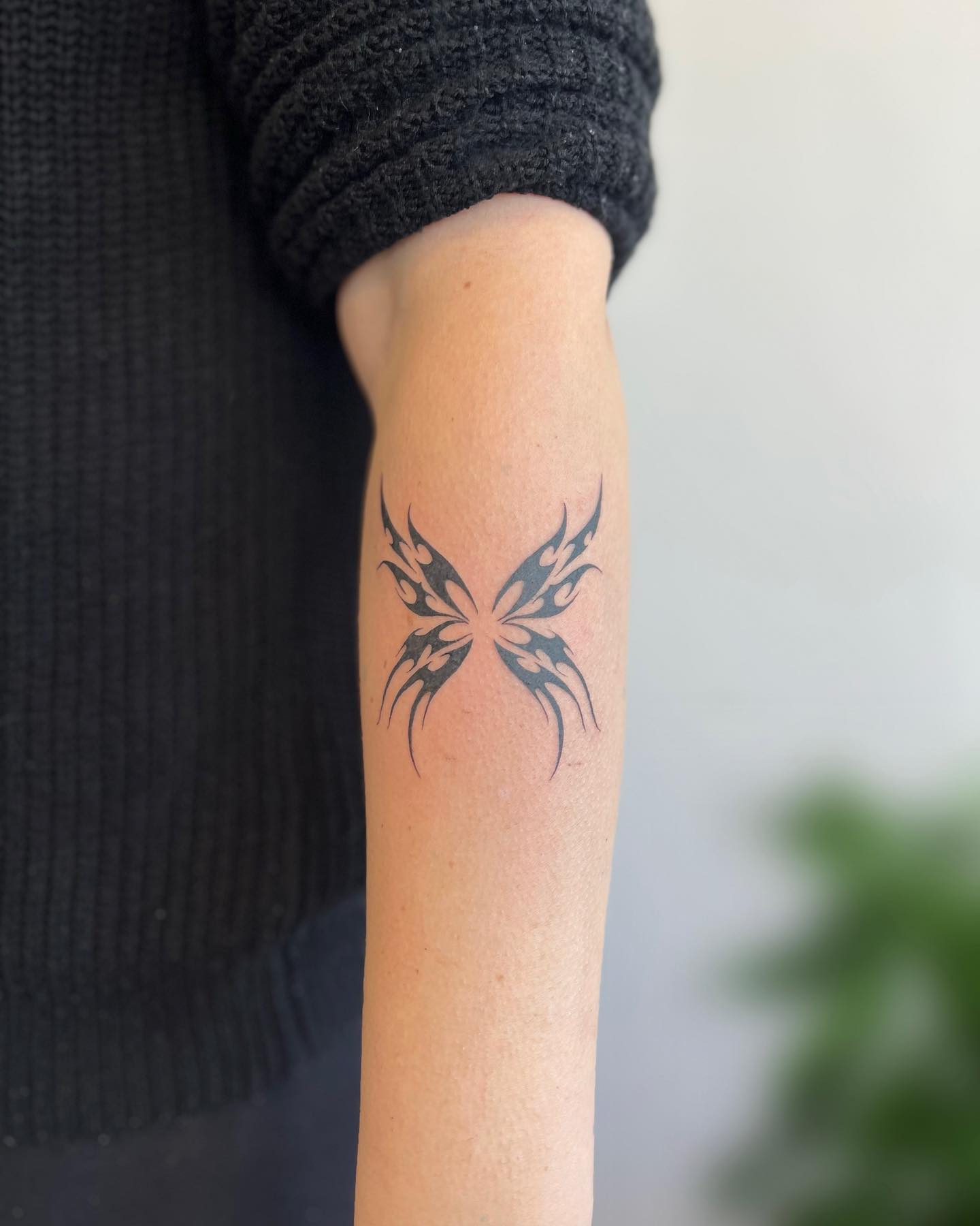 Cyber Tribal Butterfly Tattoo