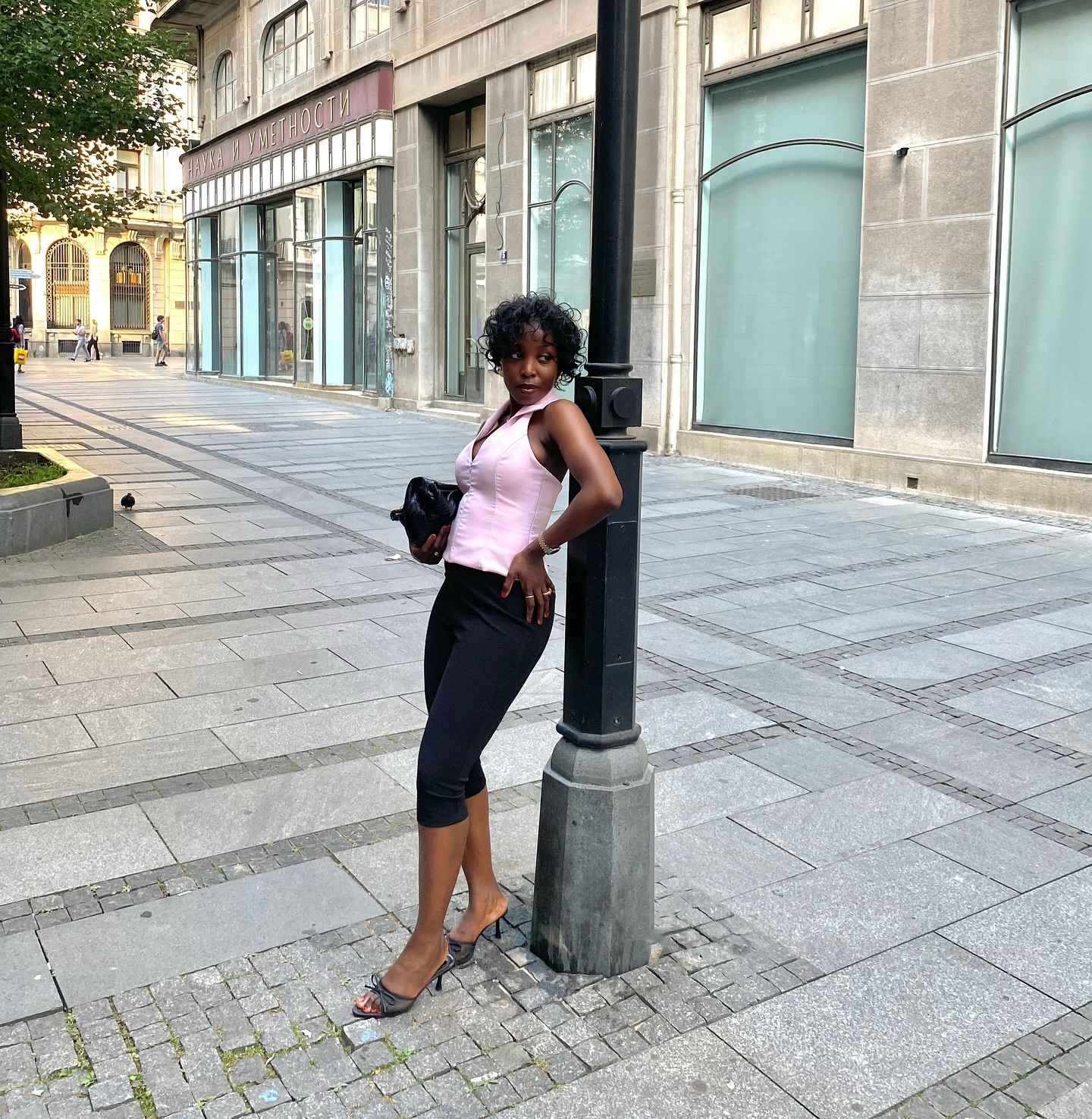 Black Capri Pant with Chic Top