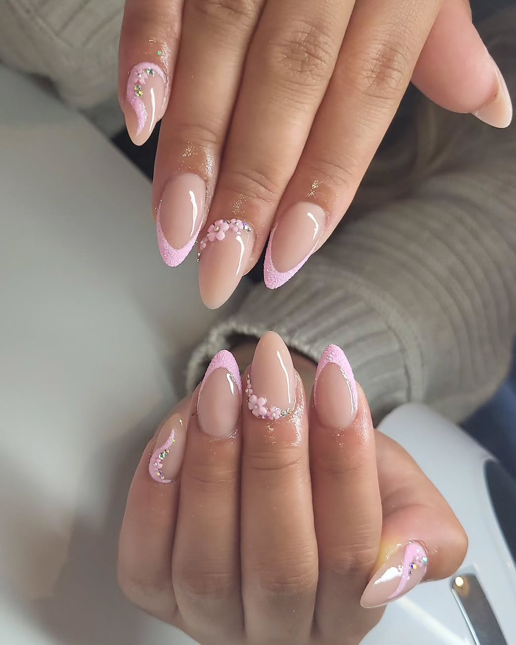 French Tip Baby Pink Set