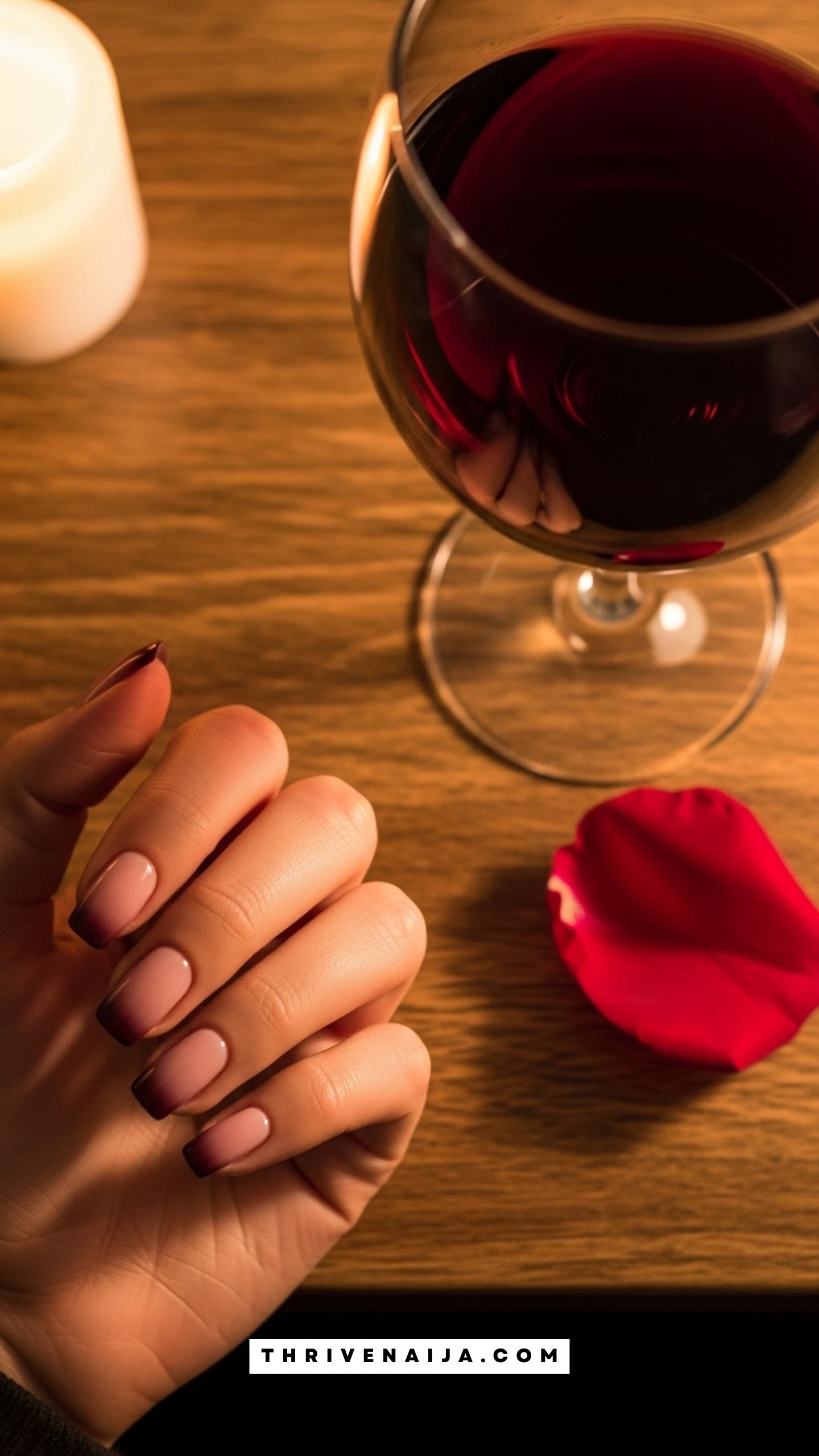 Blush to Bordeaux Ombre