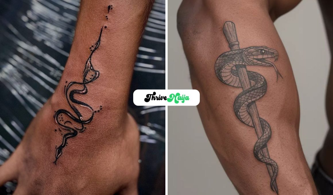 Fierce Snake Tattoos for Men