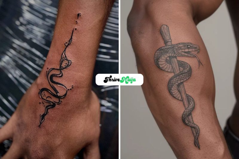 Fierce Snake Tattoos for Men