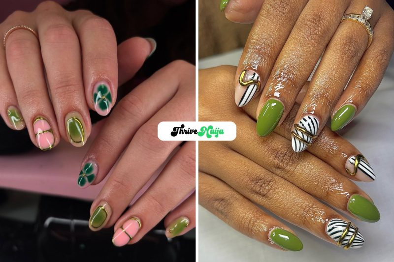 Green Gel Nail Designs