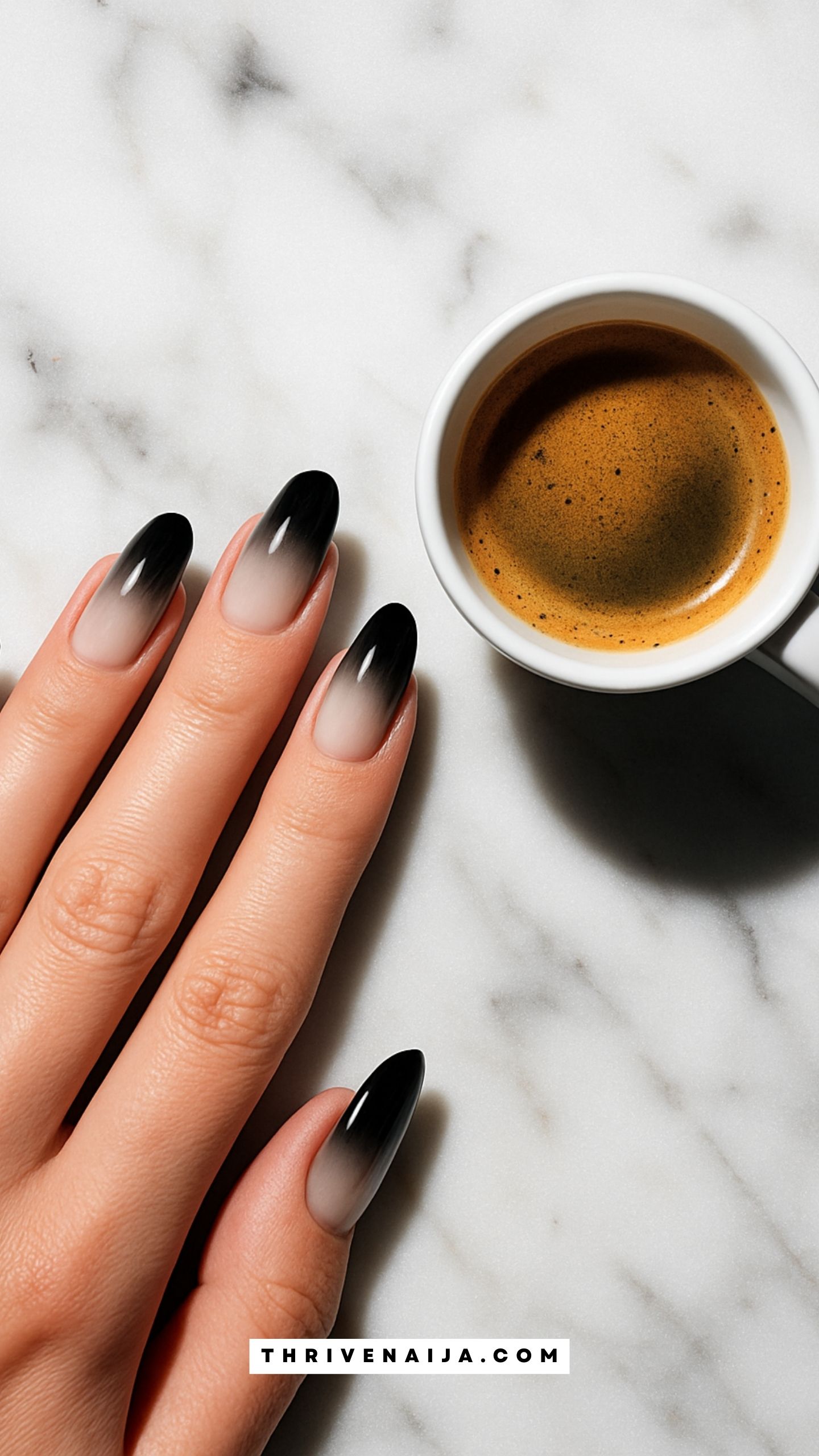 Latte to Licorice Ombre