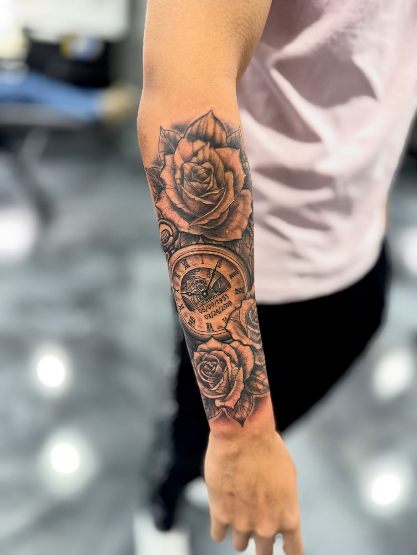 Memorial Forearm Sleeve Tattoo