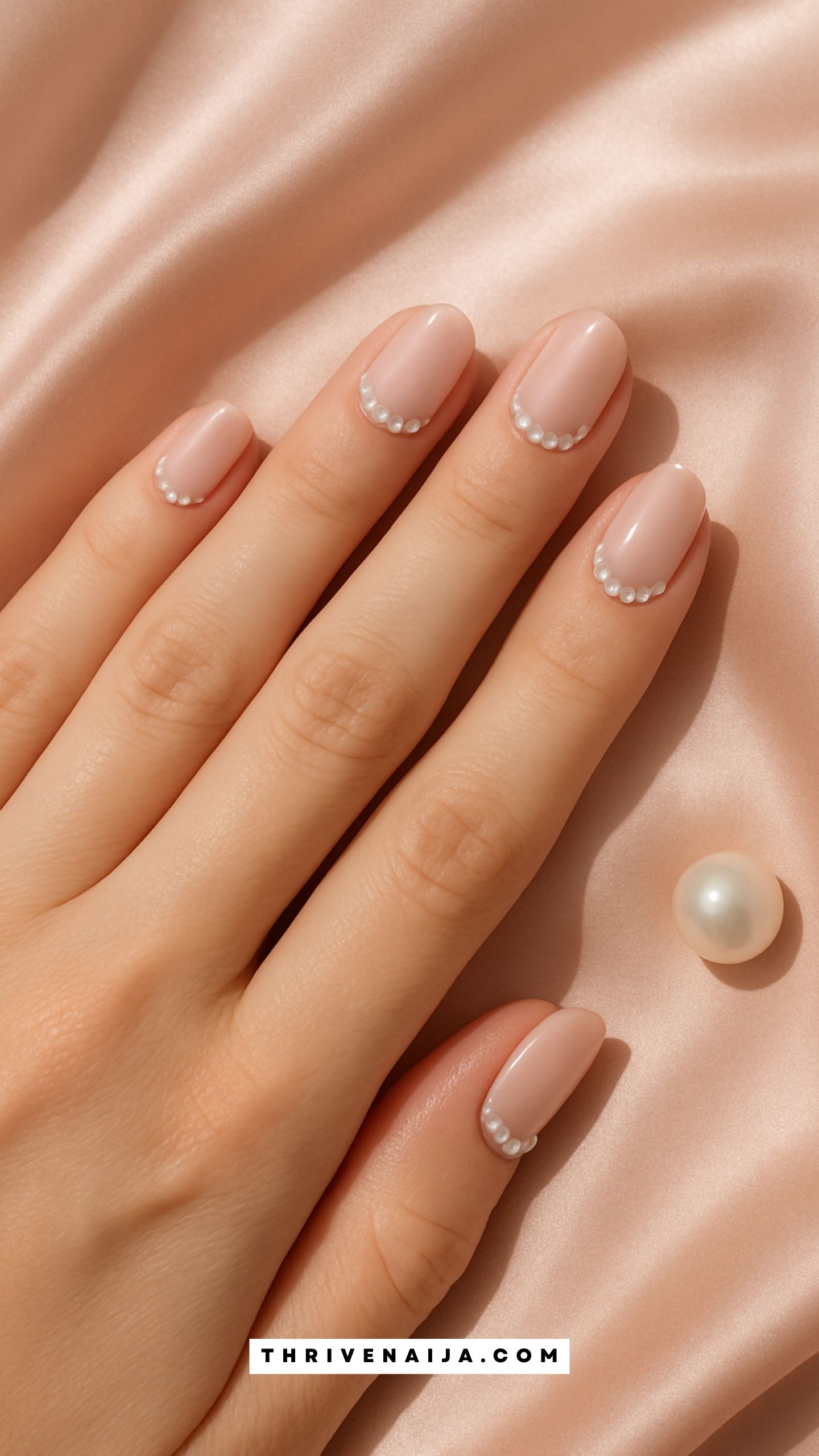 Pearl Embellished Crescent