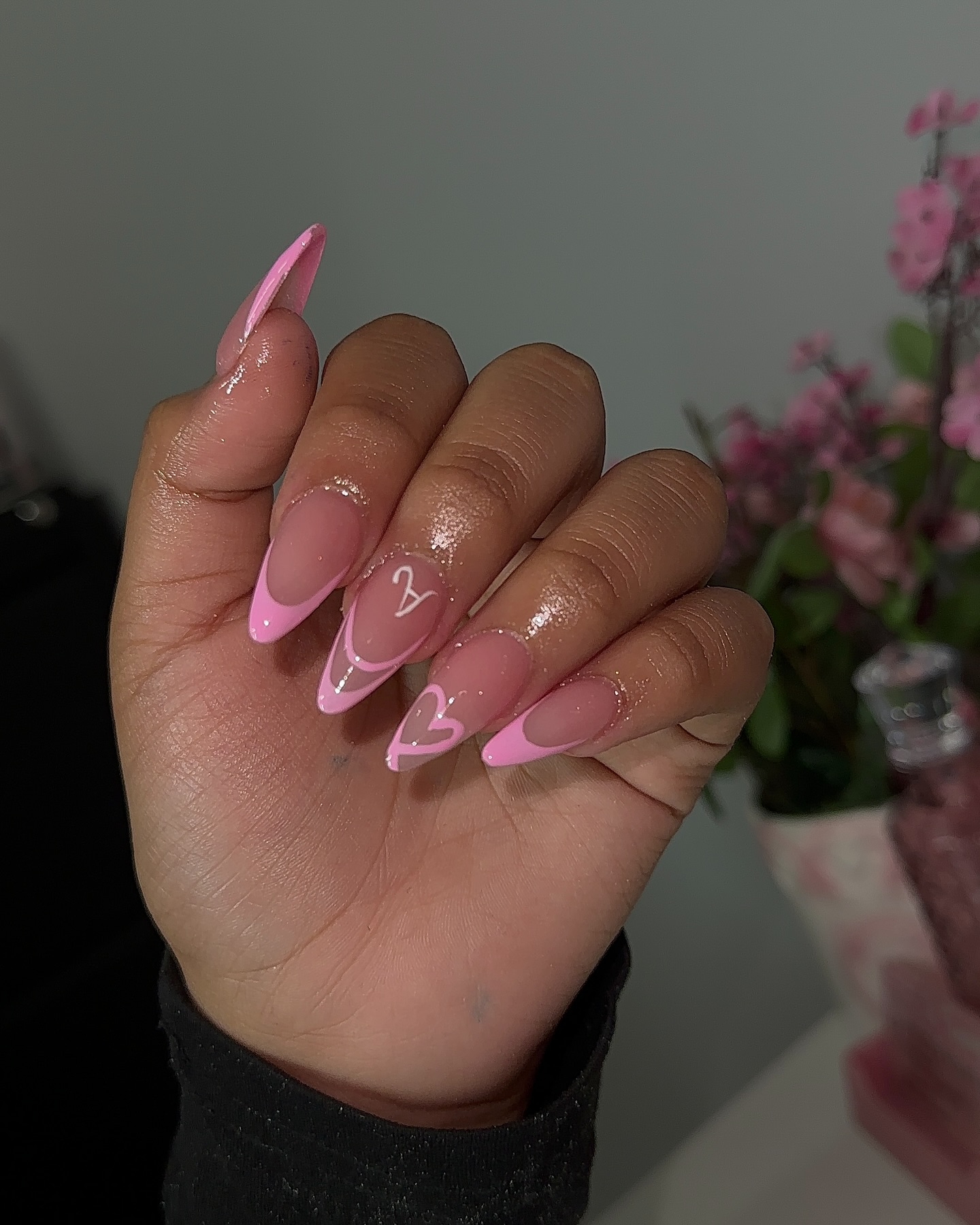 Pink Almond Nails