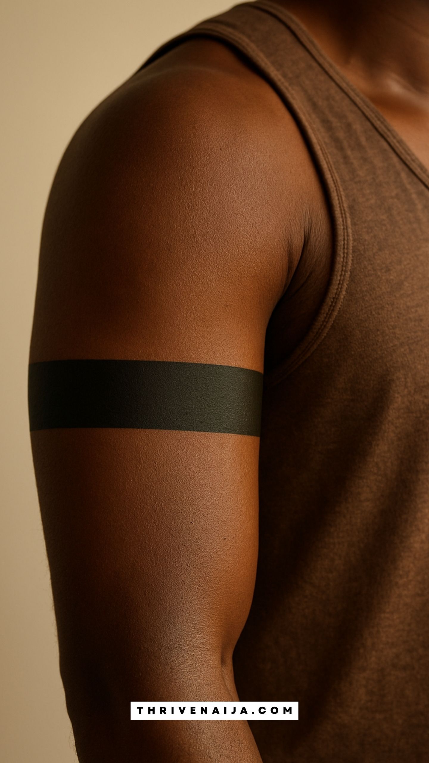 Solid Black Arm Band Tattoo