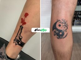 Strong Lower Leg Tattoo