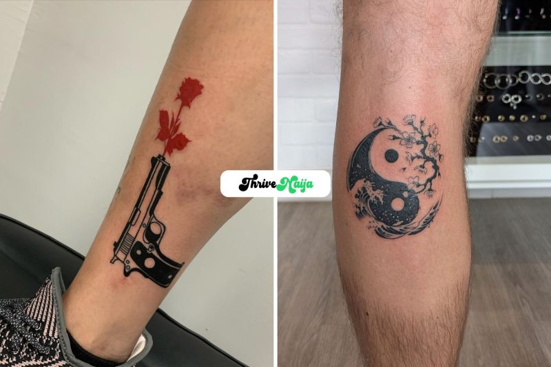 Strong Lower Leg Tattoo